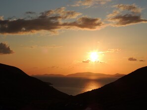 Sunset from terrace at Pairc na Realta