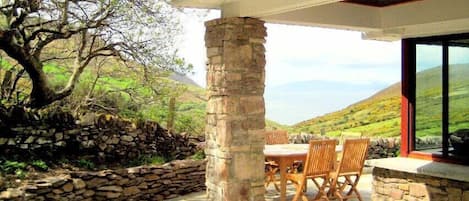 Barbecue Terrace looking out over Dingle Bay