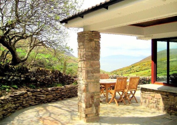 Barbecue Terrace looking out over Dingle Bay