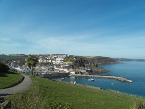 The view from Polkirt Hill to Cliff Cottage