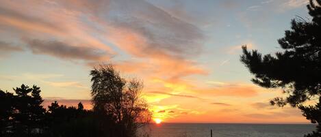 Sunrise from the house overlooking the Irish Sea.