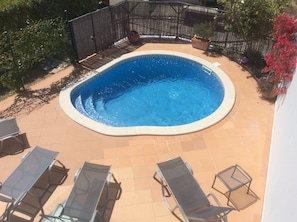 Our spacious and restful pool patio 