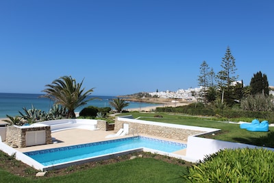 Fabulous Large Beachfront Villa with Heated Pool, Maid Service, Extensive Garden