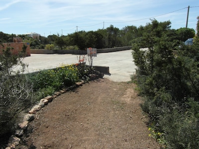 Housing in the center of the island.