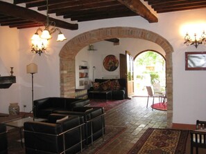 View of Living Room into Sitting Area