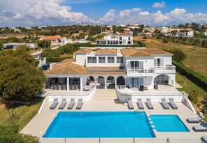 Ariel view of property