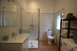 Bathroom and laundry area