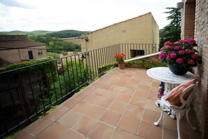 The view from the private terrace at first floor