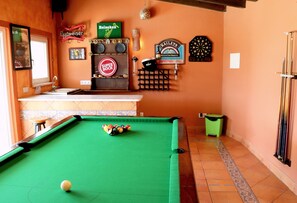 Pool table in bar