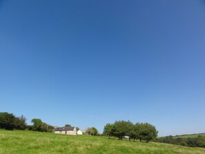 View of cottage from the fields.