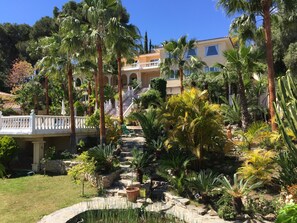 View of villa from lower garden