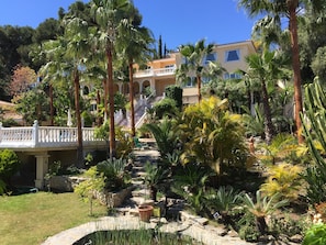 View of villa from lower garden