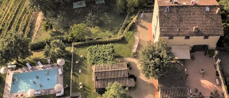 The farmhouse La Tinaia  with pool.