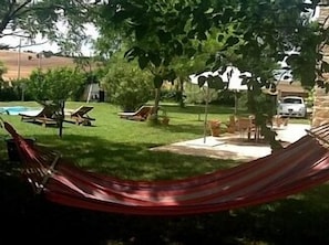 Hammock in the garden-chill time! 