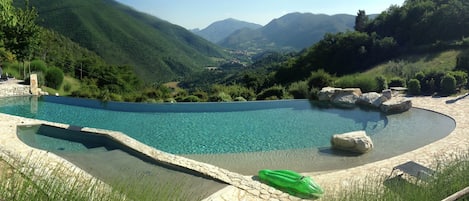 The swimming pool panoramic view