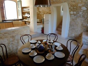 The kitchen at Il Convento di Geppa