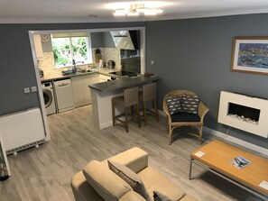 Living room and kitchen