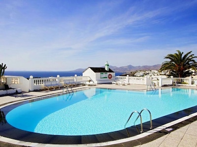 Luxury apartment, large private sun terrace, full UK TV, WiFi, immaculate pool.