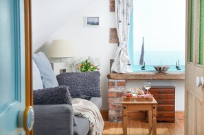 Living room with view over sea