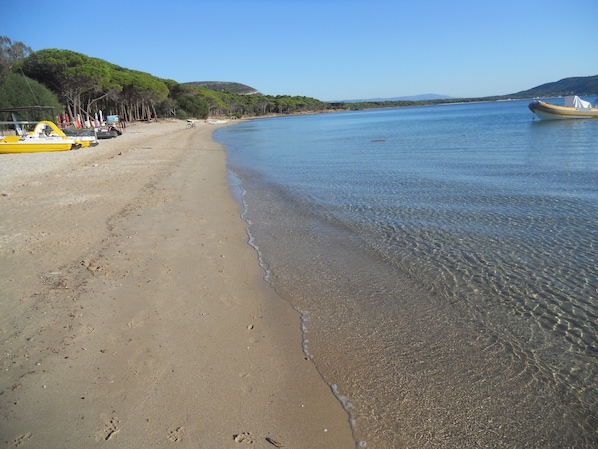 The nearest serviced beach.