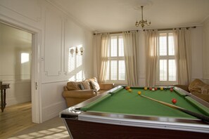 Games room with pool table and Sky TV