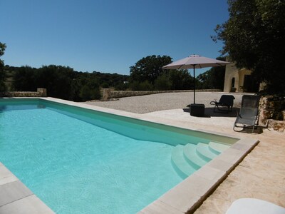 Villa SERENA, en piedras de Tufo, piscina, vista panorámica, a 15 'del mar 