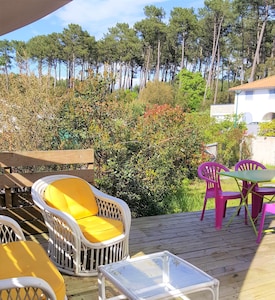 60 m² QUIET, RECENT, PINÈDE AND BOURG / beaches 3km / bbq + bikes + wifi / Classified 3 *