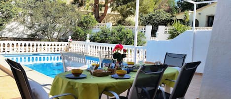 Al Fresco Dining on our terrace.