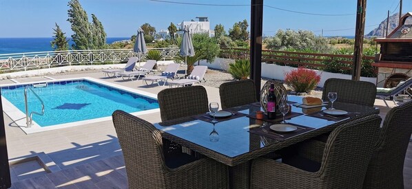 Dining on the terrace