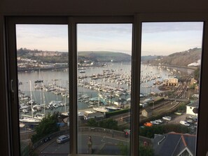 Lounge views of Naval College, Marina, River Dart and the Steam Railway 