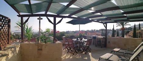 The stunning roof terrace with panoramic views - bliss!!