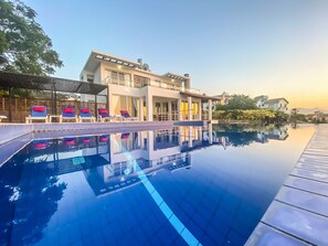 Our SEA FACING pool terrace 