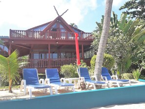 villa from beach