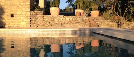 Views of the pool in the late afternoon