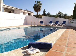 You can swim and sunbathe unseen at the pool.