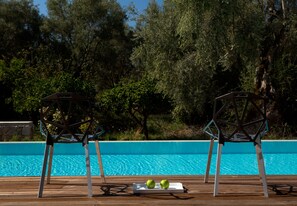 Fresh moment next to the pool and  close to nature