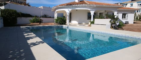 Pool Area
sun beds and dining furniture still to be installed   sea views