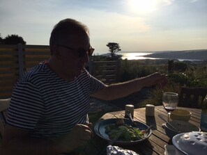 BBQ in the garden watching the sunset.