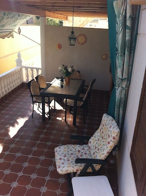 Downstairs terrace