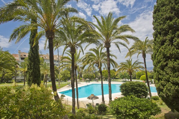 There are 2 pools at Torre Real. This one is larger than Olympic size. 
