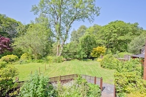 Our garden and Patio looking down the river