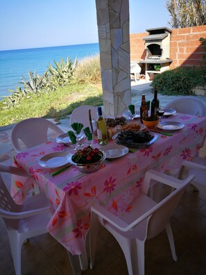 Veranda con barbeque