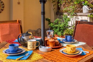 Breakfast in the patio