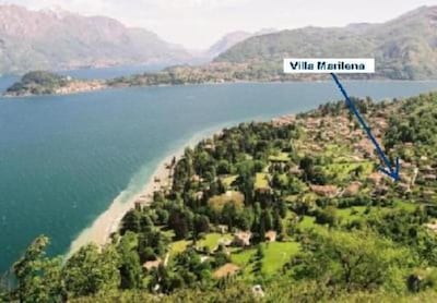 Villa mit Blick auf den See und Garten im Naturpark von San Martino getaucht