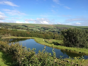 view over lake down the valley