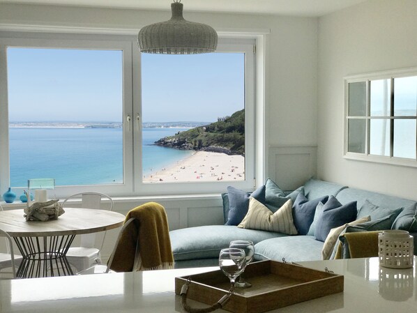 Contemporary living space with amazing views
