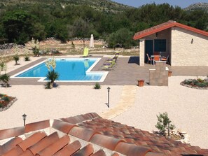 View from 1st floor to pool