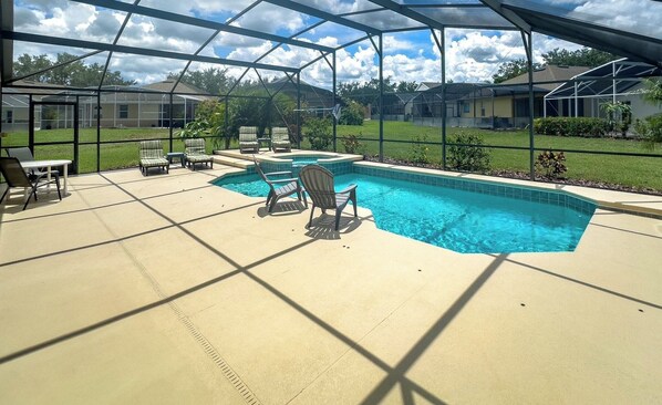 Over sized pool area