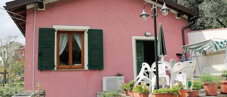 View of terrace showing entrance door