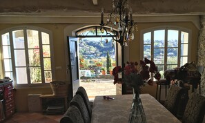 View from the kitchen-dinning room